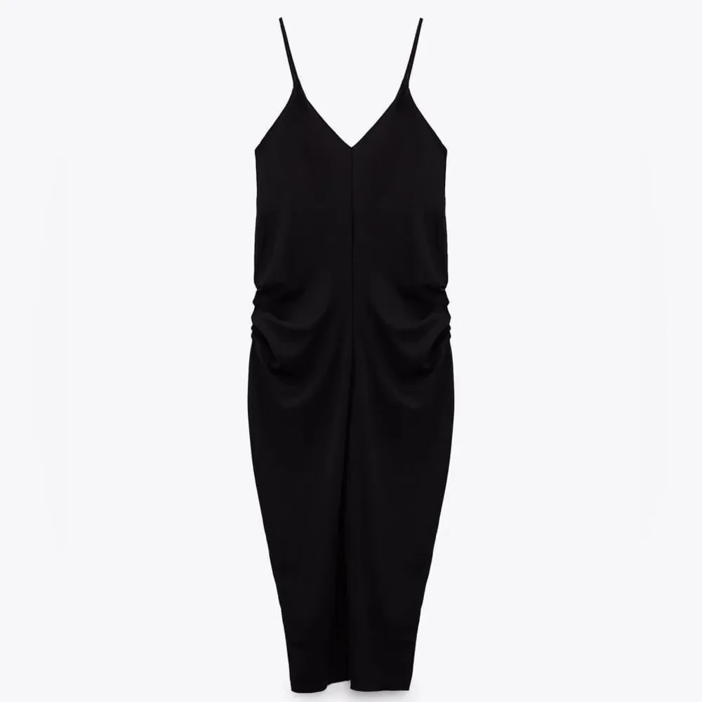 ZARA LONG COCOON DRESS - Picture 3 of 9
